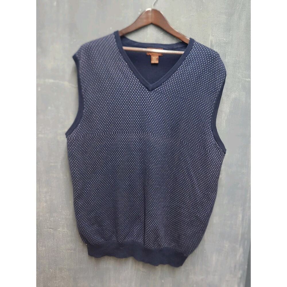 Classic Men's V-Neck Sweater Vest - Navy